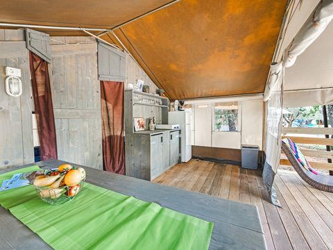TENTE TOILE ET BOIS 5 personnes - Naturist Solaris - Tente Safari de luxe