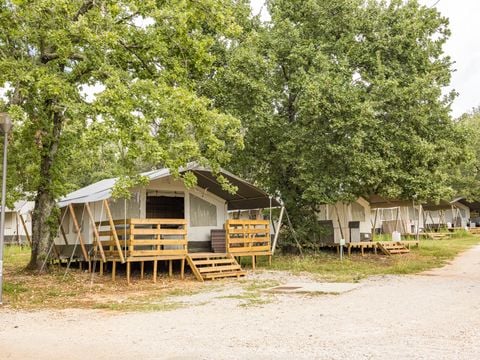 Tente en toile et en bois 5 personnes - Naturist Solaris - Tente Safari de luxe
