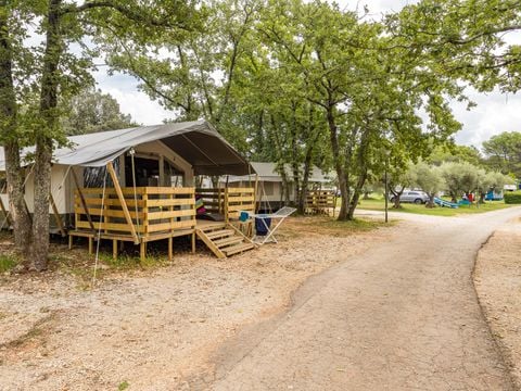 Tente en toile et en bois 5 personnes - Naturist Solaris - Tente Safari de luxe