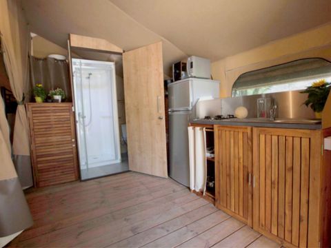 TENTE TOILE ET BOIS 5 personnes - Lodge 2ch 5p