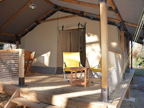 TENTE TOILE ET BOIS 5 personnes - Lodge 2ch 5p