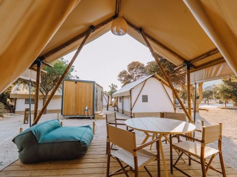 Tente en toile et en bois 5 personnes - SAFARI ARENA 5