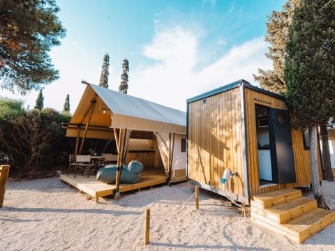 Tente en toile et en bois 5 personnes - SAFARI ARENA 5