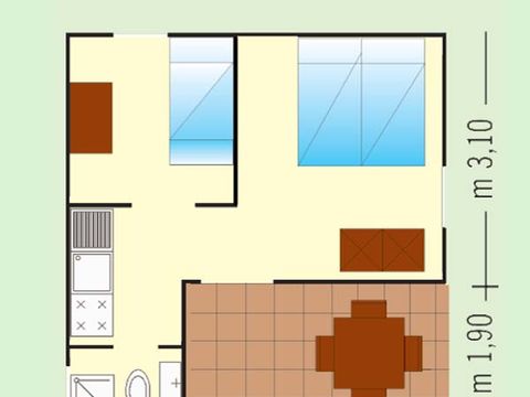 APPARTEMENT 4 personnes - Bungalow Superior - Animaux autorisés