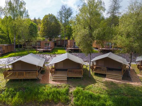 TENTE TOILE ET BOIS 4 personnes - Tente Safari I 4 personnes I Salle de bain privée