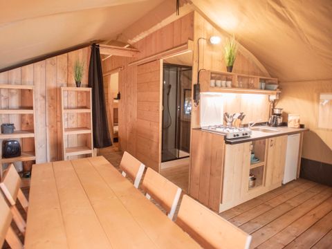 TENTE TOILE ET BOIS 4 personnes - Tente Safari I 4 personnes I Salle de bain privée