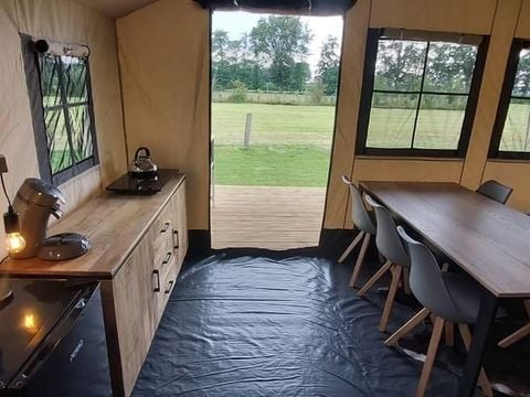 TENTE TOILE ET BOIS 5 personnes - Tente de glamping pour 5 personnes