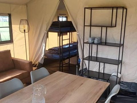 TENTE TOILE ET BOIS 5 personnes - Tente de glamping pour 5 personnes