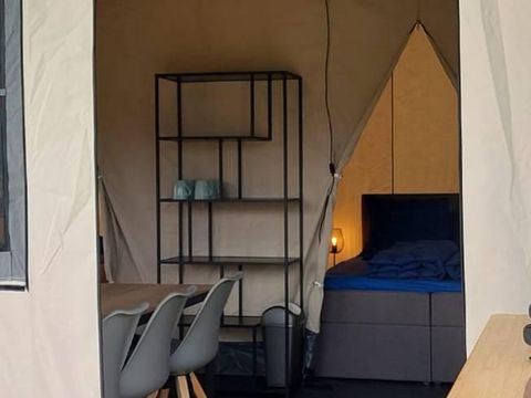 TENTE TOILE ET BOIS 5 personnes - Tente de glamping pour 5 personnes
