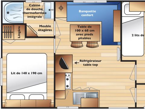 MOBILHOME 4 personnes - Famille éco