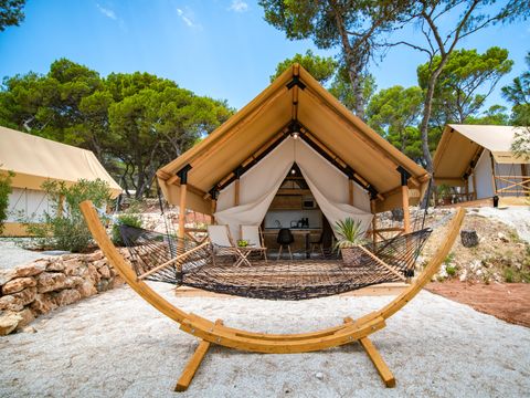 TENTE 4 personnes - Tente safari à deux chambres (2+2)