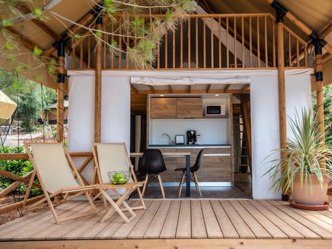 TENTE 4 personnes - Tente loft safari Premium à deux chambres (2+2)