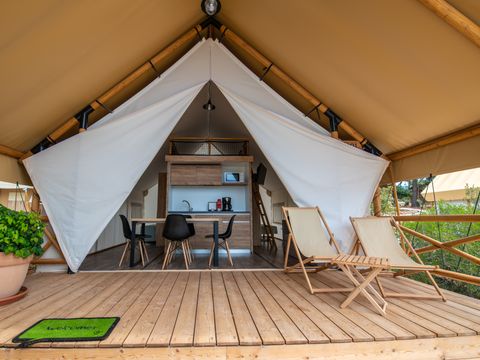 TENTE 6 personnes - Tente safari Premium à trois chambres (4+2)