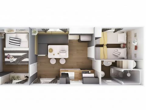 Mobilhome 4 personnes - Mobile home Krk Living 300 4/5 personnes
