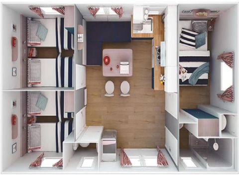 MOBILHOME 5 personnes - Mobile home Malta Living 400 6/7 personnes