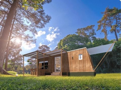 HÉBERGEMENT INSOLITE 4 personnes - Tiny House | 2 Ch. | 4 Pers. | Terrasse surélevée | 1 SDB