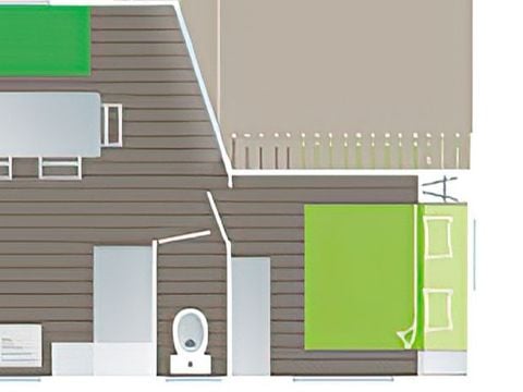 MOBILHOME 4 personnes - Mobil-Home Classique Campanule - 2 ch. - TV