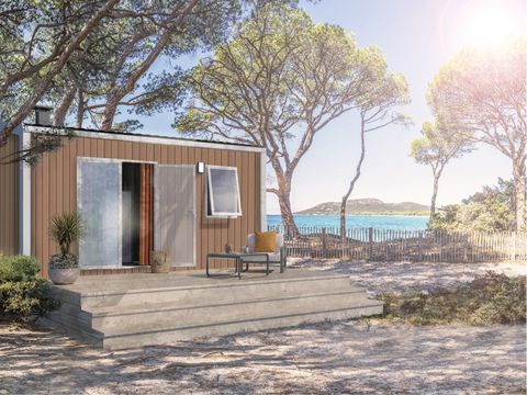 MOBILHOME 2 personnes - Mobil home Premium - 1 chambre - terrasse semi-couverte vue mer