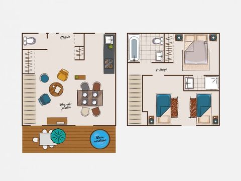CHALET 6 personnes - Chalet cosy avec bain nordique