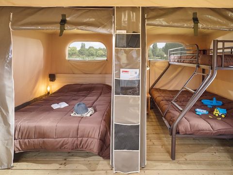 TENTE 5 personnes - Tente équipée - 2 chambres