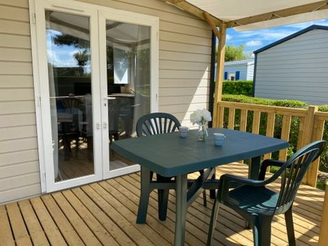 MOBILHOME 2 personnes - 1 chambre - terrasse couverte