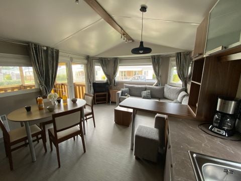 MOBILHOME 4 personnes -  2 chambres - terrasse couverte - Prestige