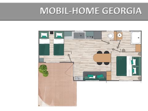 MOBILHOME 4 personnes - GEORGIA CONFORT