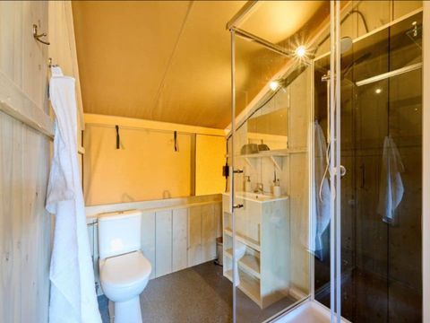 Tente en toile et en bois 9 personnes - Tente Safari 9 personnes - 4 chambres