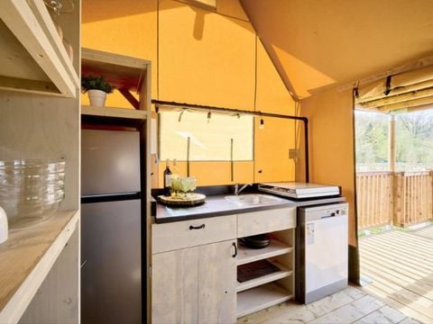 TENTE TOILE ET BOIS 9 personnes - Tente Safari 9 personnes - 4 chambres