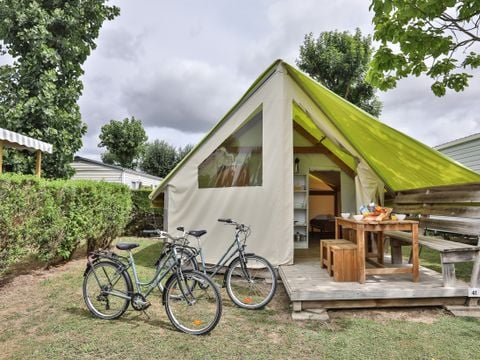 TENTE TOILE ET BOIS 5 personnes - Sahari 3 Pièces 5 Personnes Sans sanitaires