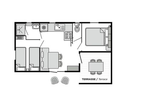 MOBILHOME 4 personnes - Bergame CONFORT climatisé..