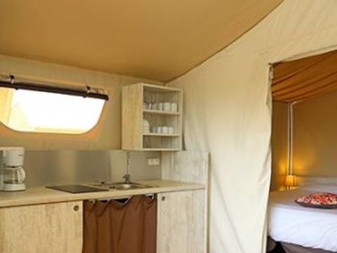 TENTE TOILE ET BOIS 4 personnes - Lodge Maasaï 2ch 4p