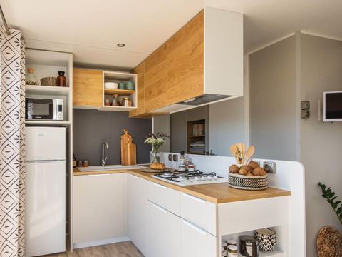 Mobilhome 6 personnes - SUNELIA PRESTIGE 3 chambres - 36m² - Terrasse couverte 6 pers
