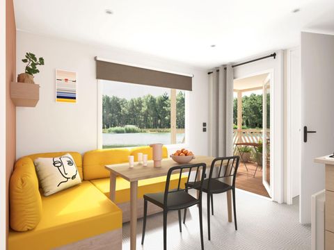 Mobilhome 4 personnes - LOISIRS CONFORT 2ch - 20m² - Terrasse Intégrée 4 pers