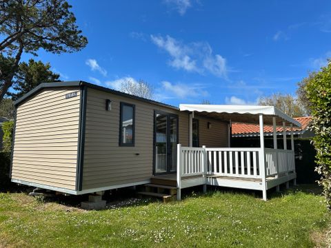 Mobilhome 6 personnes - COTTAGE CONFORT 3 chambres - 35m²-Terrasse couverte 6 pers