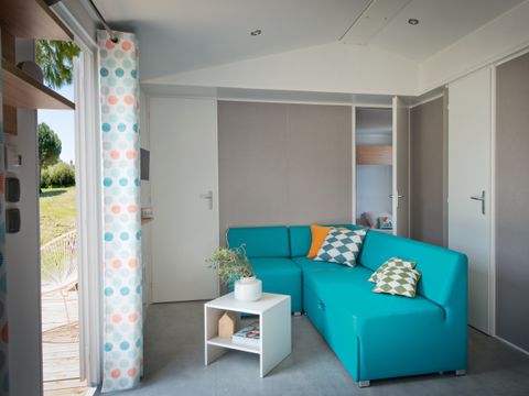 MOBILHOME 6 personnes - Cottage Grand Confort (3 chambres) TV, TERRASSE SEMI-COUVERTE