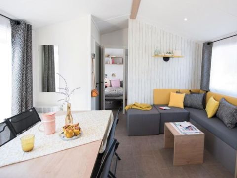 Mobilhome 8 personnes - SUNELIA PRESTIGE 4 chambres - 40m² - Terrasse couverte 8 pers
