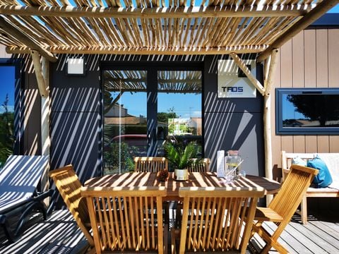 MOBILHOME 6 personnes - SAM - SUNELIA PRESTIGE TAOS SPA 3ch/ 6p - 40m² - Terrasse exotique