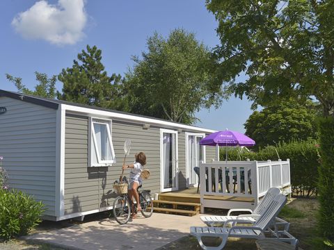 Mobilhome 6 personnes - Dimanche - COTTAGE CONFORT 3 chambres - 35m² - Terrasse parasol 6 pers