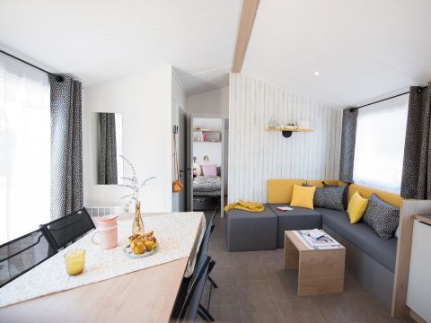 Mobilhome 8 personnes - Dimanche - SUNELIA PRESTIGE 4 chambres - 40m² - Terrasse couverte 8 pers