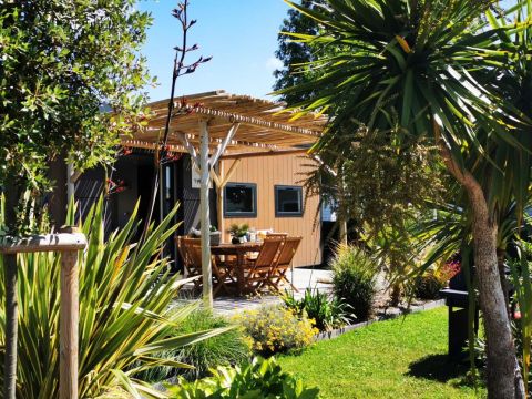 Mobilhome 4 personnes - Dimanche - SUNELIA LUXE TAOS 2 chambres - 40m² - Pergola exotique 4 pers