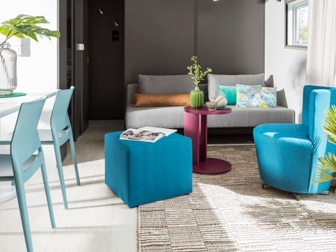 MOBILHOME 6 personnes - DIM - SUNELIA PRESTIGE TAOS SPA 3ch/ 6p - 40m² - Terrasse exotique
