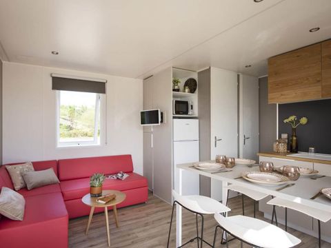 Mobilhome 6 personnes - COTTAGE CONFORT 3 chambres - 35m² - Terrasse parasol 6 pers