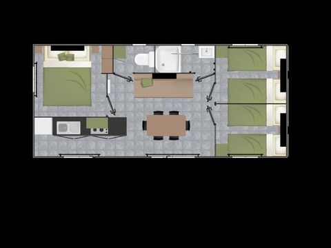 MOBILHOME 6 personnes - COTTAGE FAMILY GRAND LUXE