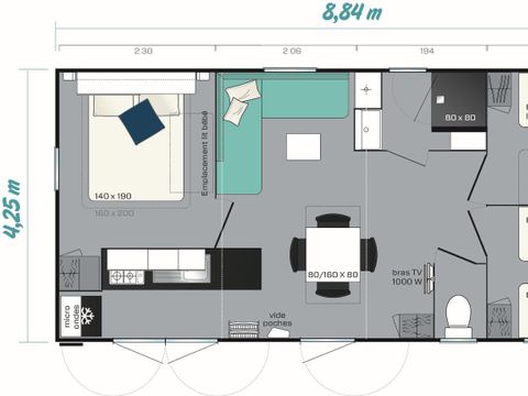 MOBILHOME 6 personnes - 3 chambres - 34m2 - Super Cordelia