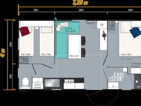 MOBILHOME 4 personnes - Gamme Océan Super Mercure Access