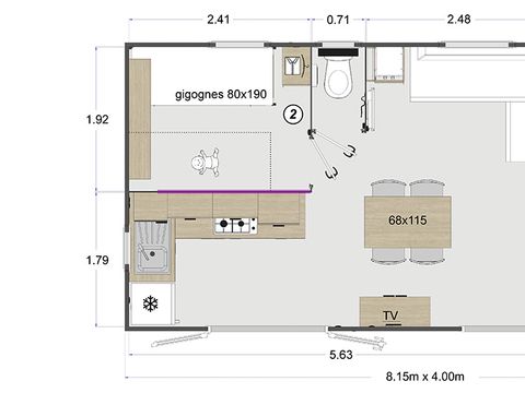 MOBILHOME 6 personnes - Mobil home 2 chambres confort- 30m² * 4/6 pers
