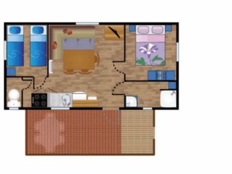 Mobilhome 4 personnes - Mobile-home AIGRETTE*** 4 personnes