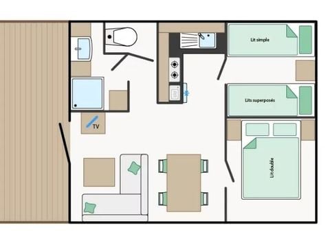 Mobilhome 5 personnes - FAUVETTE***