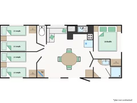 Mobilhome 6 personnes - Mobile-Home BIHOREAU*** 6 personnes